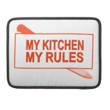 Minha cozinha. Minhas regras. Design do divertimen Bolsa Para MacBook