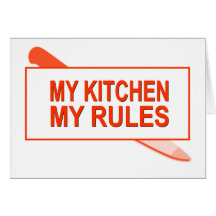 Minha cozinha. Minhas regras. Design do divertimen Cartao