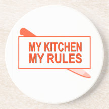 Minha cozinha. Minhas regras. Design do divertimen Porta-copos