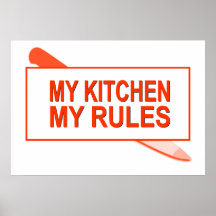 Minha cozinha. Minhas regras. Design do divertimen Posters