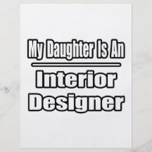 Minha filha é um designer de interiores modelos de panfleto