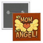 Minha mamã é um botão do quadrado do anjo boton