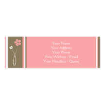 Mini chamada floral moderna magro/cartão de visita