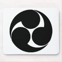 Mitsudomoe de Hidari, Japão Mouse Pad