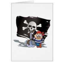 Miúdo do pirata cartão
