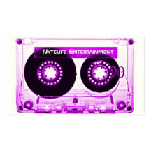 Mixtape roxo elétrico cartoes de visita