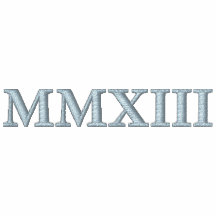 MMXIII 2013 numerais romanos bordaram a camisa Camisas Polo Bordadas
