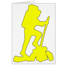Mochileiro do design gráfico do emblema da silhuet cartão