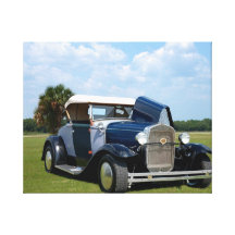 Modele um convertible de Ford Impressão De Canvas Envolvida