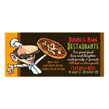 Modelo 4x9.Italian.Takeout.Chef do menu da pizaria Planfetos Informativos Coloridos