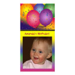 Modelo colorido do cartão com fotos do balão do an