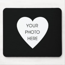 Modelo de Mousepad da beira do coração - preto