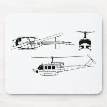 Modelo de UH1 Huey (Iriquois) Mousepads
