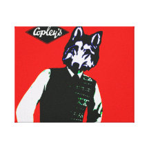 modelo do lobo impressão em tela canvas