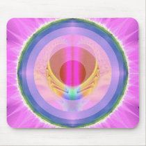 Modelo dourado abstrato do copo do troféu mousepads