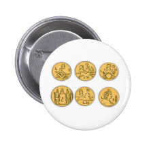 Moedas antigas pins