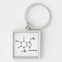 Molécula de Caffiene (estrutura química) Chaveiros