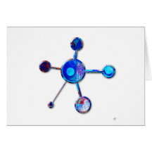 Molécula metálica azul cartões