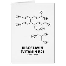 Molécula química da riboflavina (vitamina B2) Cartao
