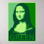 Mona Lisa é verde Poster
