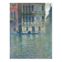Monet sumário, Claude Palazzo Dario, Veneza 1908 T Cartoes Postais