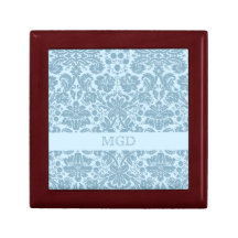 Monograma floral de turquesa do nouveau da arte do porta treco