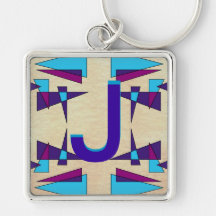 Monogramas coloridos CricketDiane do divertimento Chaveiro