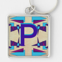 Monogramas coloridos CricketDiane do divertimento Chaveiros