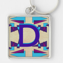 Monogramas coloridos CricketDiane do divertimento Chaveiros