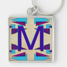 Monogramas coloridos CricketDiane do divertimento Chaveiro