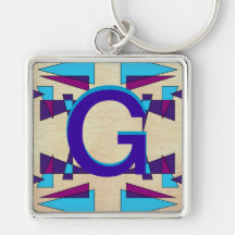 Monogramas coloridos CricketDiane do divertimento Chaveiros