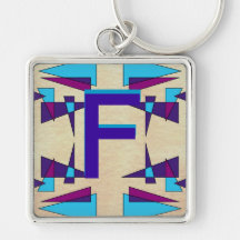 Monogramas coloridos CricketDiane do divertimento Chaveiros