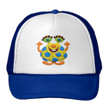 Monstro amarelo manchado bonés