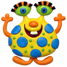 Monstro amarelo manchado foto esculturas