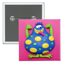 Monstro azul pins