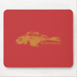 Monstro de mar vermelho dos peixes tapetes para ratos