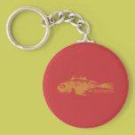 Monstro de mar vermelho dos peixes porta chaves