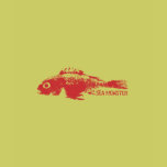 Monstro de mar vermelho dos peixes t - shirts