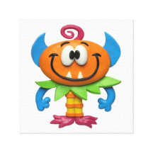 Monstro do bebê impressão em tela canvas