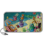 Monstro na praia caixinhas de som para laptop
