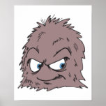 monstro peludo peludo marrom poster