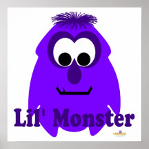 Monstro pequeno de Georgy Lil do monstro Posteres