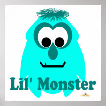Monstro pequeno de Lil da inveja do monstro Pôsteres
