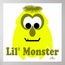 Monstro pequeno de Lil da mostarda dos Mollie do m Posters