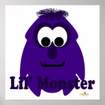 Monstro pequeno de Manfred Lil do monstro Pôsteres