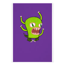 Monstro roxo convites