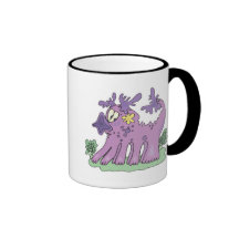 monstro roxo engraçado canecas