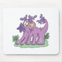 monstro roxo engraçado mouse pads