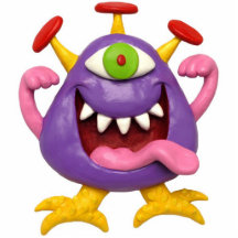 Monstro roxo pateta fotoescultura