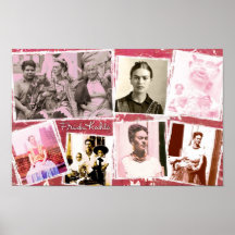 Montagem da foto de Frida Kahlo Posteres